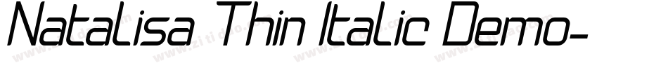 Natalisa Thin Italic Demo字体转换